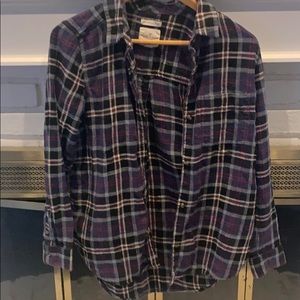 American Eagle boyfriend fit flannel button up M